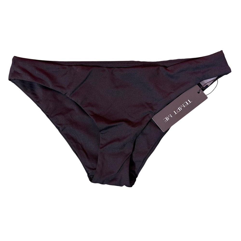NWT Tempt Me Bikini Bottoms Set Of 2 Moderate Coverage Black White XS - Picture 3 of 10